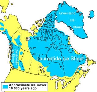 Glaciation of Canada | SchoolWorkHelper
