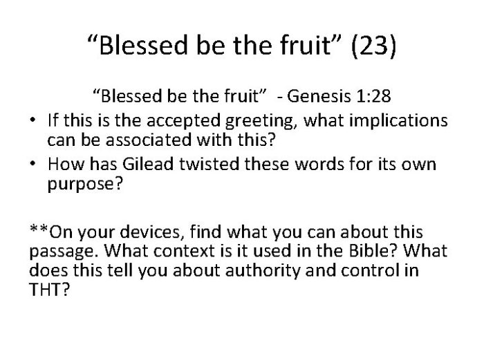 The Handmaid’s Tale Quotations & Analysis